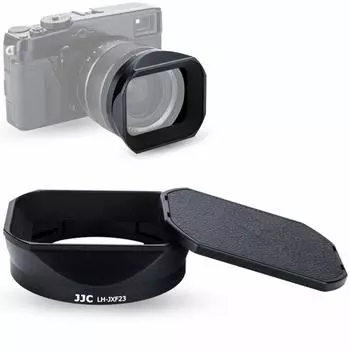 JJC Metal Square Lens Hood + Hood Cap for Fujifilm Fujinon XF 23mm F1.4 R & XF 56mm F1.2 R (APD) Lens LH-XF23 Compatible X-T4 X-T200 X-A7 X-Pro3