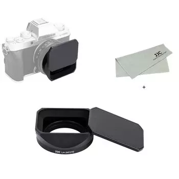 JJC Metal Square Lens Hood Hood Cap for Fujifilm Fujifilm Fujinon XF 27mm R Fujinon LH-XF27 + f/2.8 WR/Fujifilm
