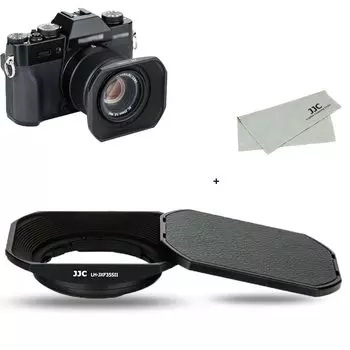 JJC Metal Square Lens Hood Hood Cap for Fujifilm Fujinon XC 35mm F2 XF 23mm F2 R 35mm F2 R WR Lens Compatible Black + / WR/XC LH-XF35-2