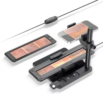 JJC Мобильный сканер для смартфонов, 35-мм пленка 120, адаптер для оцифровки пленки, светодиодный комплект с держателем пленки, сканер для негативной пленки, оцифровка пленки