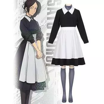 JJK Аниме Косплей Костюм Курои Мисато Косплей Костюм Горничной Двумерная Анимация Дамы Шоу Одежда S чёрный