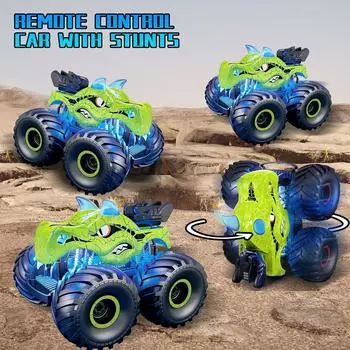 JJRC Модель игрушечной машины с дистанционным управлением 2.4G Динозавр Машина с дистанционным управлением Трюковая машина детская игрушка в подарок Распыление Трюк Скалолазание по бездорожью красный