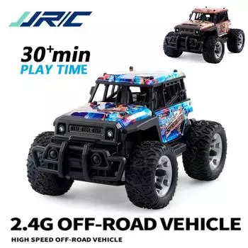 JJRC Q181 30КМ/Ч 1:20 RC машинок со светодиодными огнями 2.4Ghz с двумя моторами RC Monster Truck All Terrain Off Road High Speed RC гоночный автомобиль игрушка детский подарок синий