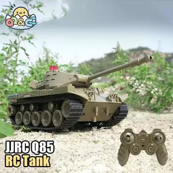 JJRC Q85 RC Tank 1/30 2.4G пульт дистанционного управления игрушка гусеничный боевой военный танк звуковые эффекты Rc Panzer игрушки для мальчиков рождественские подарки