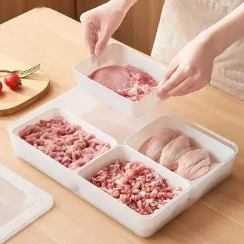 JJTHNCR Холодильник ящик для хранения мяса пищевой полипропиленовый отсек для овощей и фруктов кухонные гаджеты
