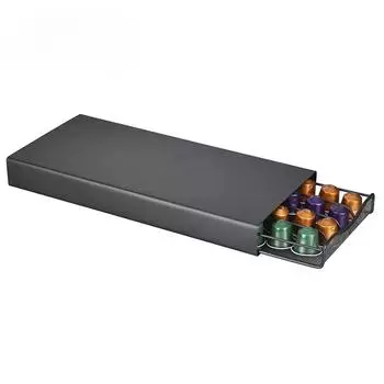 JJTHNCR Ящик для кофейных капсул, ящик для хранения 40 капсул, практичный держатель для кофейных капсул, подставка для хранения, ящик для кофейных принадлежностей