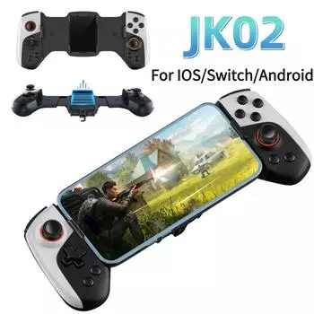 JK02 Телескопический геймпад контроллер Type-C охлаждение сотовый телефон геймпад двойной джойстик для IOS/Switch/Android мобильный телефон