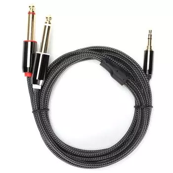 JK366 3,5 мм на двойной 6,35 мм o Линейные позолоченные разъемы «папа-папа» o Кабель