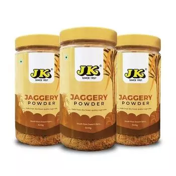 JK 100% натуральный сладкий сахар 500 грамм порошок джаггери гур/гуд/шаккар порошок заменитель здорового сахара 500 г (Пакет из 3)