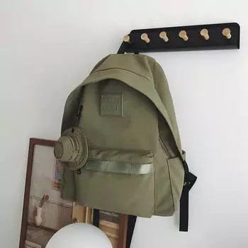 JK Backpack Women 2025 New Lightweight Commuter Versatile Trendy College Student Casual Fashion Large Capacity Travel Backpack Army Green