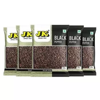 JK Black Pepper Whole – высококачественный черный перец горошком, натуральная специя для приготовления пищи, ароматная и свежая, 100 г | Kali Mirch | Gol Mirch Whole (100 г Упаковка 1 шт.)