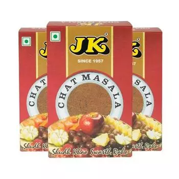 JK Chat Masala – настоящая индийская смесь специй для общения и закусок (100 г Упаковка из 3 шт.)