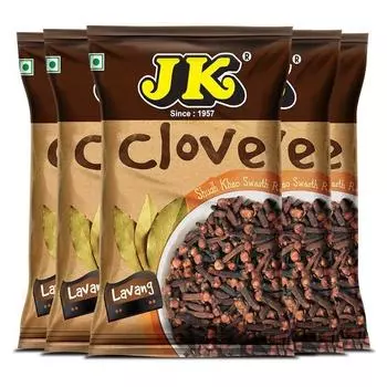 JK Clove Whole, Лаунг/Лаванг Сабут Хаде Масале, Грампу Крамбу, без консервантов 25 г | (Пакет из 5)
