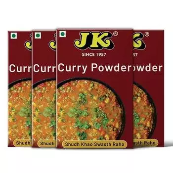 JK Карри-порошок | Карри Масала | Индийские кухонные специи Масала | (100 г Упаковка из 4 шт.)