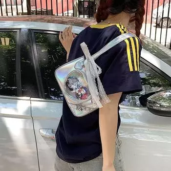 JK Kawaii сумка через плечо сумка на молнии кружевная сумка через плечо креативная прозрачная Love Itabag Girl чёрный