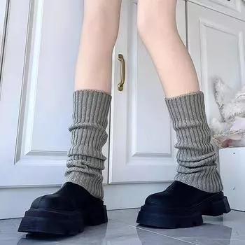 JK Lolita Harajuku Style вязаные носки средней длины для женщин белые детские чехлы Winte A3V4 Black-One size