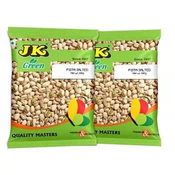 JK Premium Salted Pista 100 г | Сухофрукты Pista | Высокое содержание белка и пищевых волокон | Безглютеновые и низкокалорийные орехи (Упаковка из 2 шт.) (200гр)