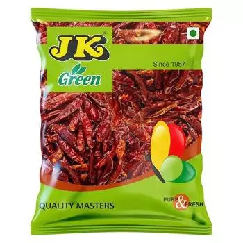 JK Red Chili Whole, 100 грамм | (Пакет из 1) | 100% натуральный Laal Mirch | Органические индийские специи | Отлично подходит для карри, чатни и многого другого