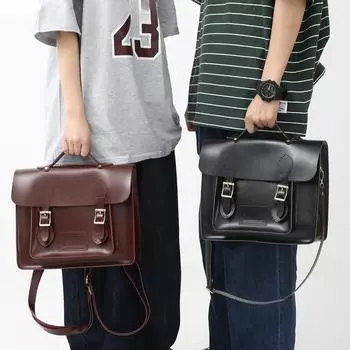 JK Style Модные рюкзаки для унисекс в стиле ретро через плечо сумка-мессенджер большой вместимости дорожный рюкзак тоут чёрный