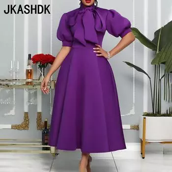 JKASHDK женская мода лето весна однотонный принт короткий рукав водолазка с высокой талией коктейльные и вечерние платья S белый