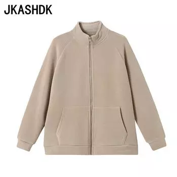 JKASHDK Женские модные повседневные однотонные кардиганы с длинными рукавами и осенне-зимним принтом M