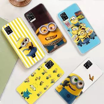 JM32 Minions Прозрачный чехол для Samsung A04 A14 A23 M33 M53 Realme 10 9 C35 C55 VIVO Y02 X80 Infinix Hot 30 Note 11 Tecno Spark 8P Pro Tecno Pova 2 ирис