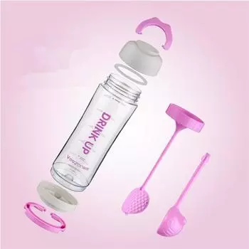 JM Shop Летняя пластиковая чашка Чашка для чая Космическая чашка с фильтром Креативный держатель для мобильного телефона, спортивная бутылка, женские, мужские 550ml розовый