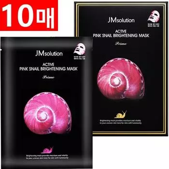JM Solution Active Pink Snail Brightening Mask Prime 30 мл, 10 шт., 1 шт.