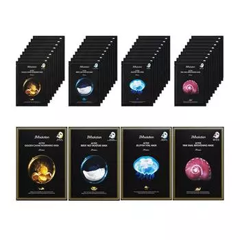 JM Solution Active Solution Mask Pack 4 вида x 10 шт. набор, 40 листов, 1 набор