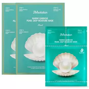JM Solution Blue Light Marine Pearl Deep Moisture Mask Pearl, 10 шт., 2 набора