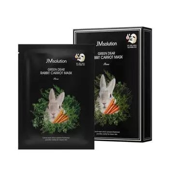 JM Solution Greed Dear Rabbit Carrot Маска для ухода за кожей, увлажняющая и осветляющая