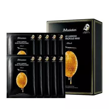 JM solution Honey Luminous Royal Propolis Mask Sheet 10 листов