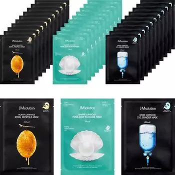 JM Solution Mask Pack Honey Glow 10р + Ringer Water Glow 10р + Blue Glow 10р Набор корейской косметики