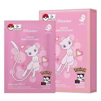 JM Solution Pokemon Stamp в упаковке с аминокислотной маской 30 мл, 10 шт., 1 шт.