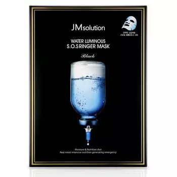 JM Solution Water Luminous S.O.S Ringer Mask Black (10 шт. В упаковке)
