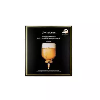 JM Solution Water Luminous S.O.S Ringer Amino Facial Mask Успокаивающая питательная увлажняющая кожа, 1 упаковка по 10 шт.