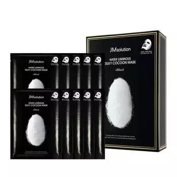 JM solution Water Luminous Silky Cocoon Mask Sheet Black 10 шт.