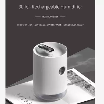 JMJM Mijia Youpin 3Life Увлажнитель с зарядкой через USB Светодиодный ночник Дисплей Домашний очиститель воздуха Двухрежимный регулятор Увлажнитель воздуха для умного дома белый