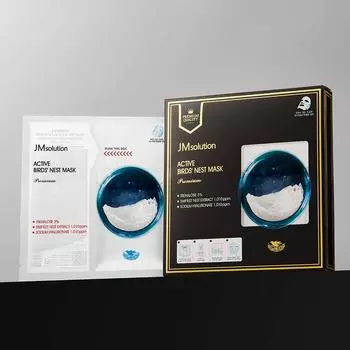 JMSOLUTION ACTIVE BIRDS NEST MASK PREMIUM, Увлажнение, Kbeauty, Корейская косметика, образец
