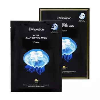 JMsolution Active Jellyfish Vital Mask Prime 10 листов, экстракт медузы с влагой и коллагеном одновременно обеспечивает увлажнение и облегчение