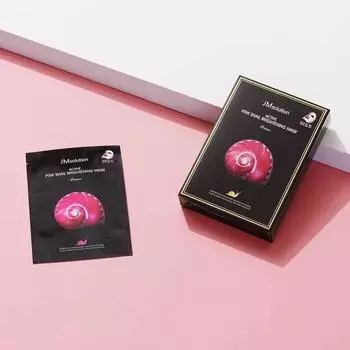 JMSOLUTION ACTIVE PINK SNAIL BRIGHTENING MASK, Увлажнение, Kbeauty, Корейская косметика, образец