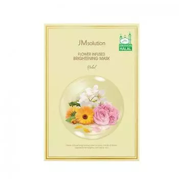 JMSOLUTION FLOWER INFUSED BRIGHTENING MASK HALAL, Увлажнение, Kbeauty, Корейская косметика, образец