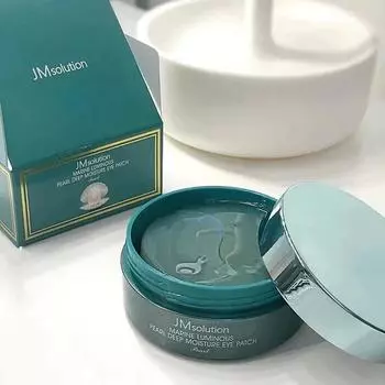 JMSOLUTION MARINE LUMINOUS PEARL DEEP MOISTURE EYE PATCH Жемчуг, Увлажнение, Kbeauty, Корейская косметика, образец