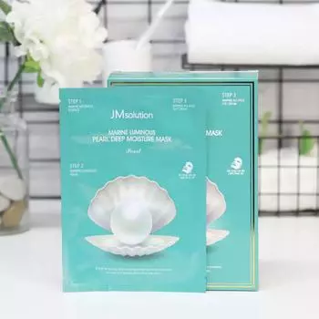 JMSOLUTION MARINE LUMINOUS PEARL DEEP MOISTURE MASK PEARL, Увлажнение, Kbeauty, Корейская косметика, образец