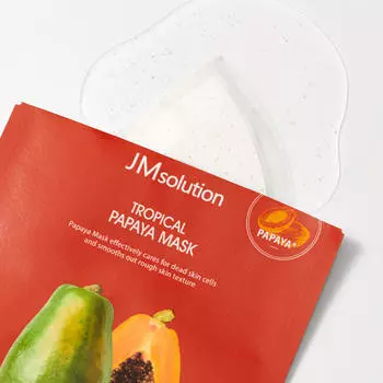 JMSOLUTION МАСКА TROPICAL PAPAYA, Смягчающая маска, Увлажняющая, Kbeauty, Корейская косметика, образец