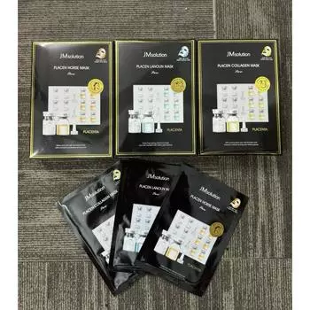 JMSOLUTION ПЛАЦЕНОВАЯ МАСКА PURE #LANOLIN #HORSE #COLLAGEN, Увлажнение, Kbeauty, Корейская косметика, образец LANOLIN