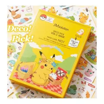 JMSOLUTION Pokmon Deco Pick Vita C Mask Pack (Pikachu) 10 шт.
