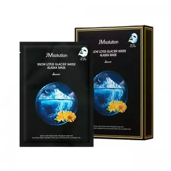 JMSOLUTION SNOW LOTUS GLACIER WATER ALASKA MASK SNOW, Увлажнение, Kbeauty, Корейская косметика, образец