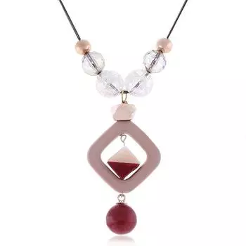 JMXD-Acrylic Ожерелье Женщин, Окрашенные Бусины Подвеска Свитер Цепь, Новые Аксессуары Модные Украшения