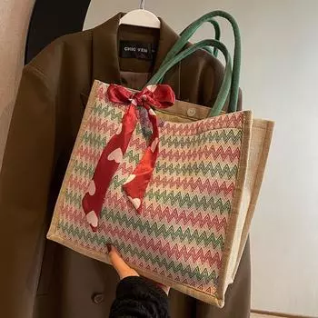 JMXD-большая вместительная льняная сумка-тоут, классическая сумка через плечо для поездок на работу, модная сумка для мамочек на выход